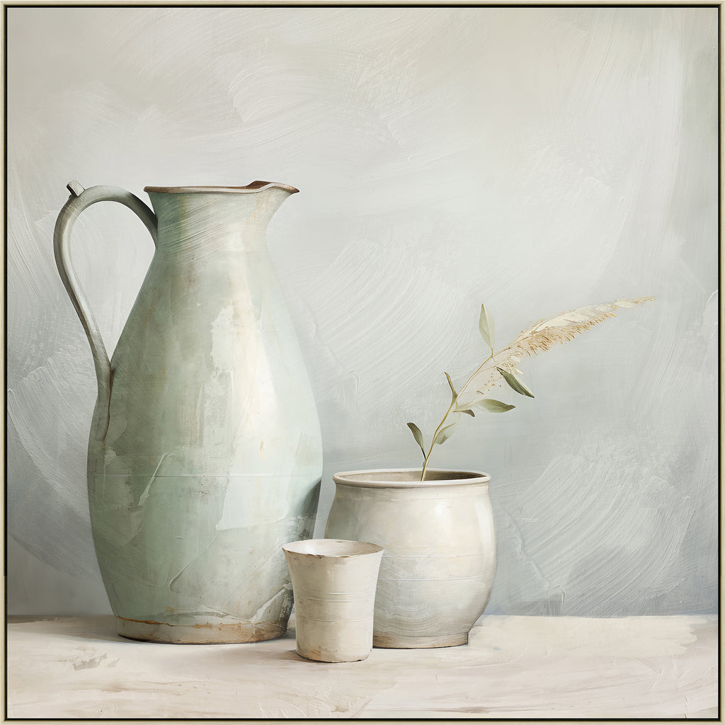 Jug a Love Framed Canvas Painting Wall Art