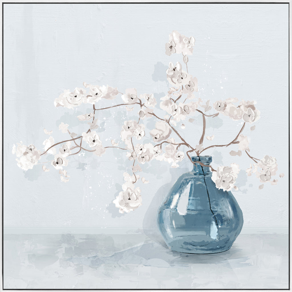 Simply Iris-istable Framed Canvas Painting