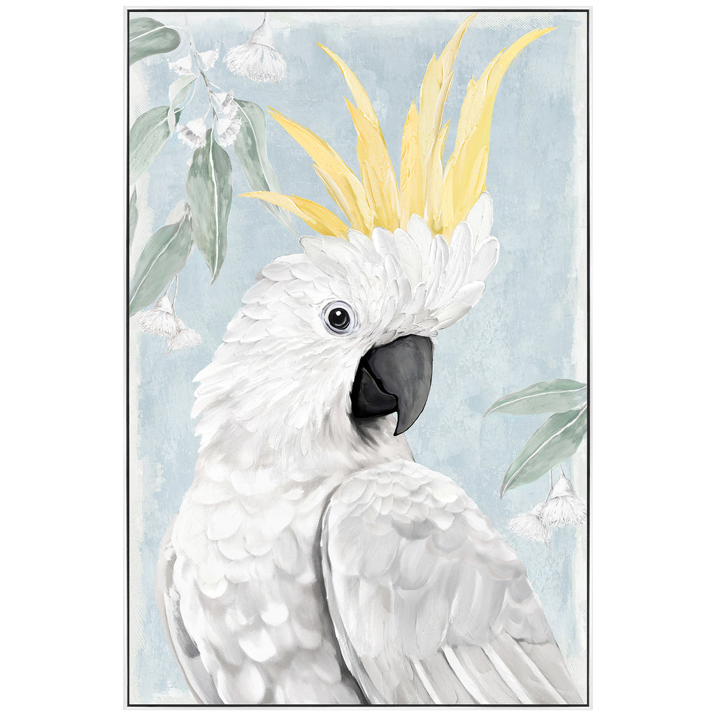 Cockatoo Framed Canvas Painting Wall Art