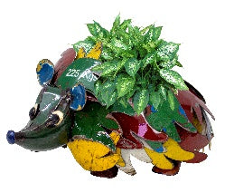 EEIEEIO Hedgehog Planter Garden Ornament Metal Garden Art