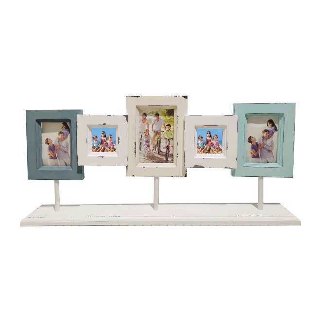5 Collage Photo Frame Coastal Vibe on Stand