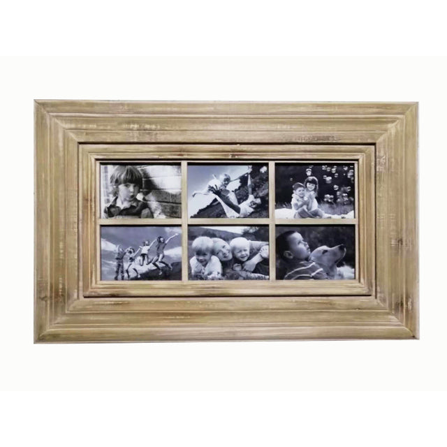 Wooden 6 Natural Look Photo Frame Hanging