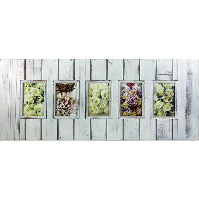 Vintage White 5 Multi Photo Frame