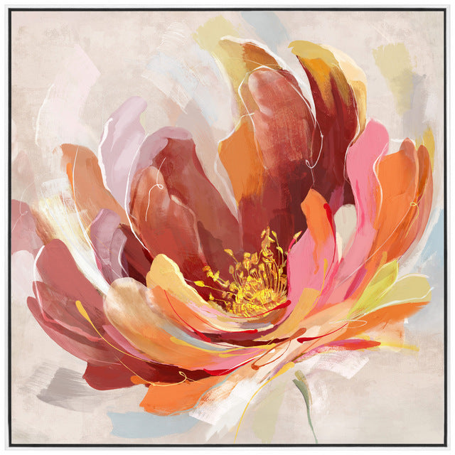 Blooming Hot Framed Canvas Painting
