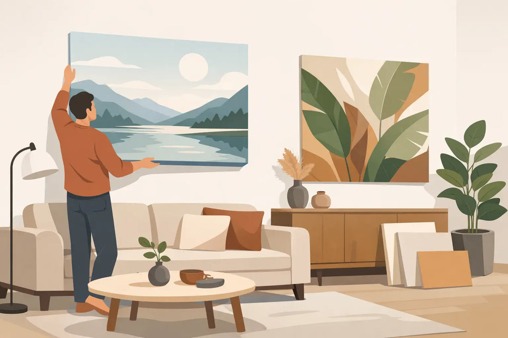 How to Display Oversized Canvas Prints at Home