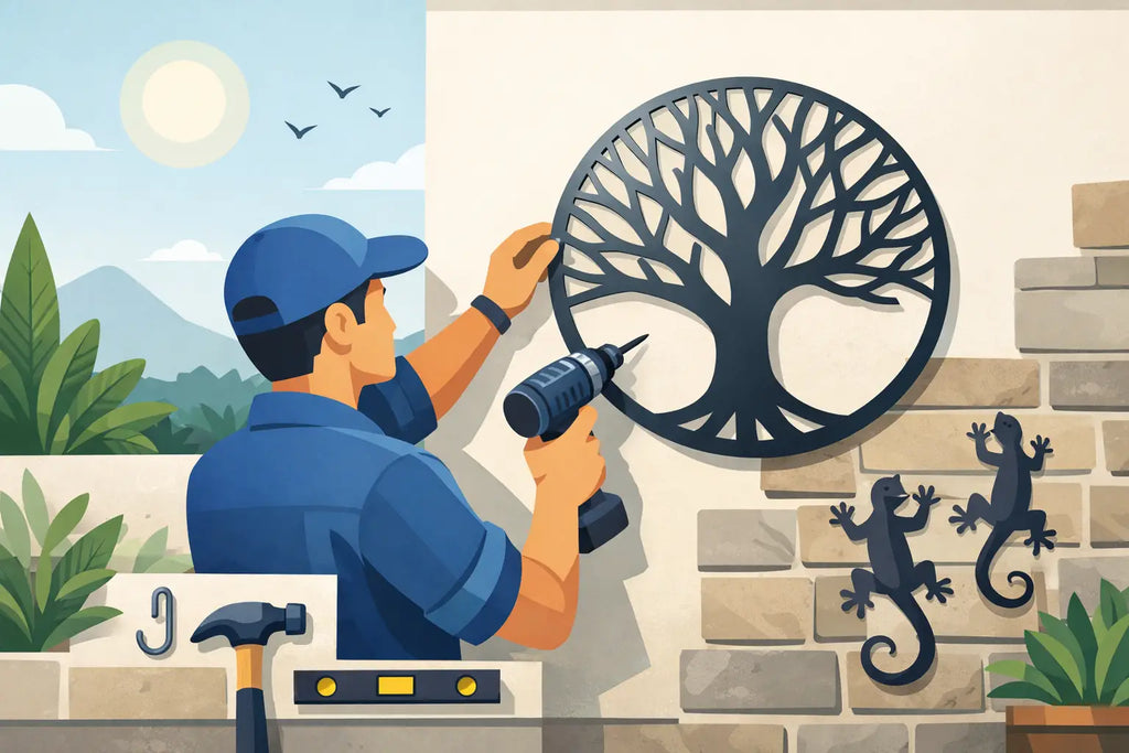 How to Hang Outdoor Metal Art on Any Wall