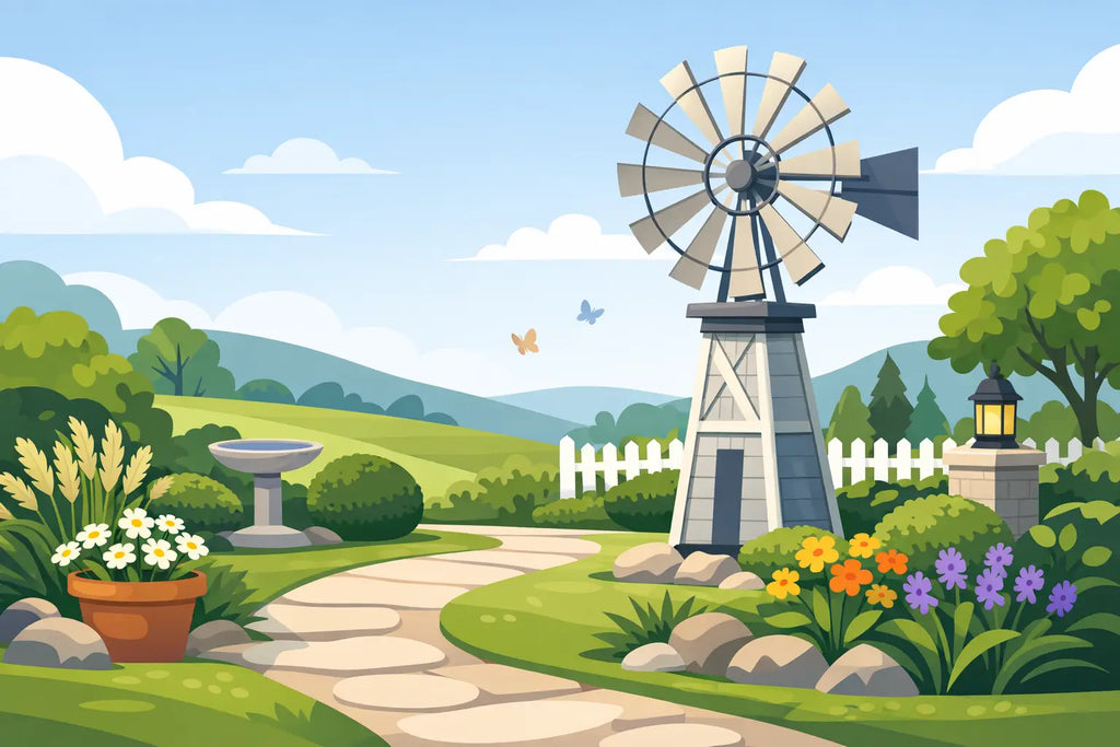 How to Style a Decorative Garden Windmill