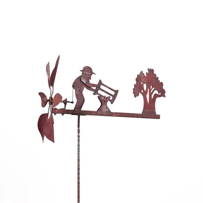Rustic Lumberjack Wind Spinner