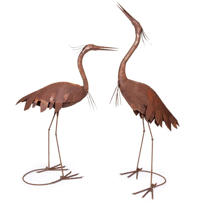 Metal Heron Bird Garden Art Ornaments