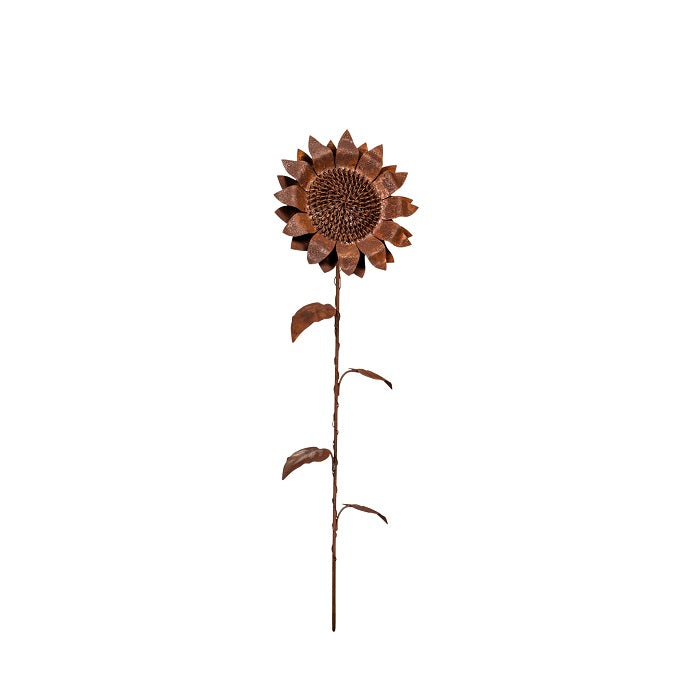 Small Rustic Sunflower Garden Stake
