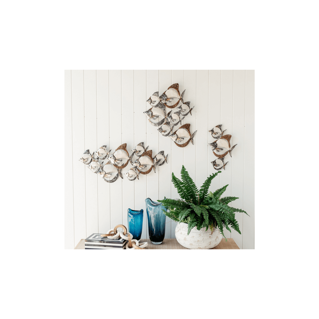 Capiz Shell Angel Fish Metal Wall Art