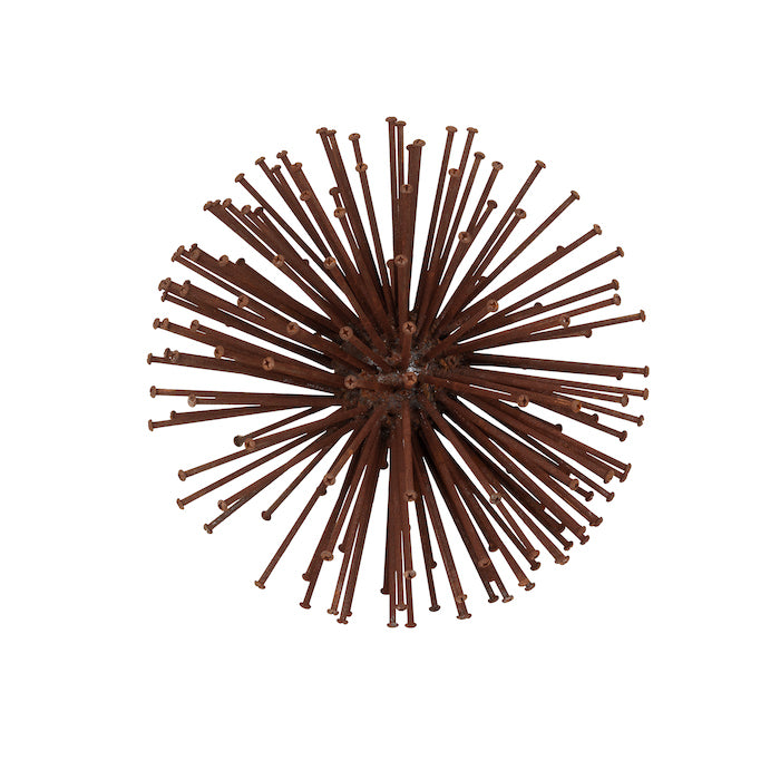 Rusted Dandelion Ball Metal Garden Art