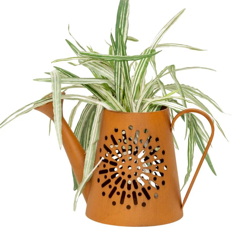 Rustic Metal Watering Can Planter Metal Garden Art