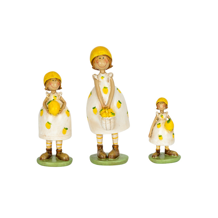 Poly Resin Lemon Girls Ornaments Home Decor