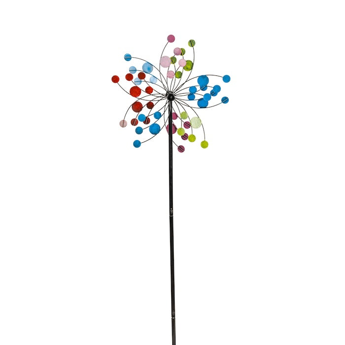 Colourful Wind Spinner Metal Garden Art