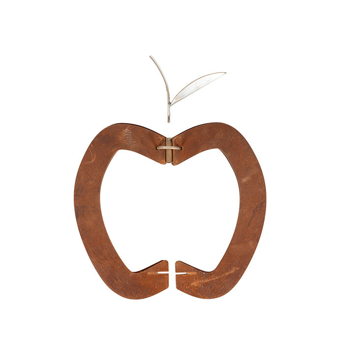 Large Apple Corten Steel Rusted Ball Metal Garden Art