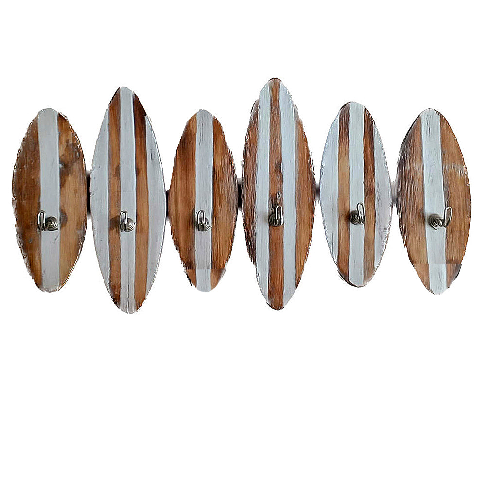 Wood Surfboards Hooks Wall Hanging