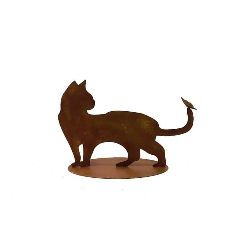 Rusted Cat Ornament