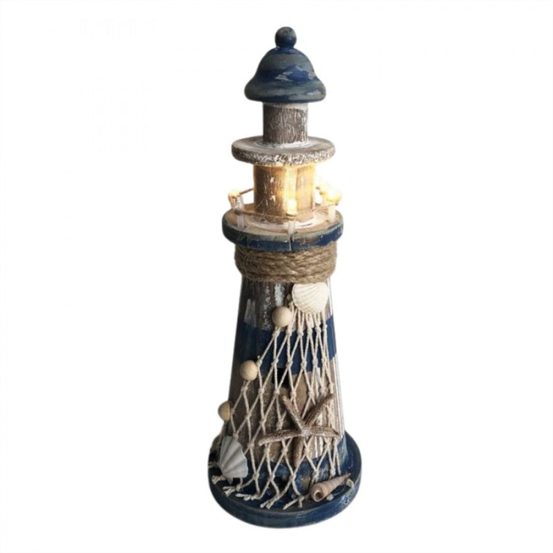 Beachside Lightup Lighthouse Wooden Ornament