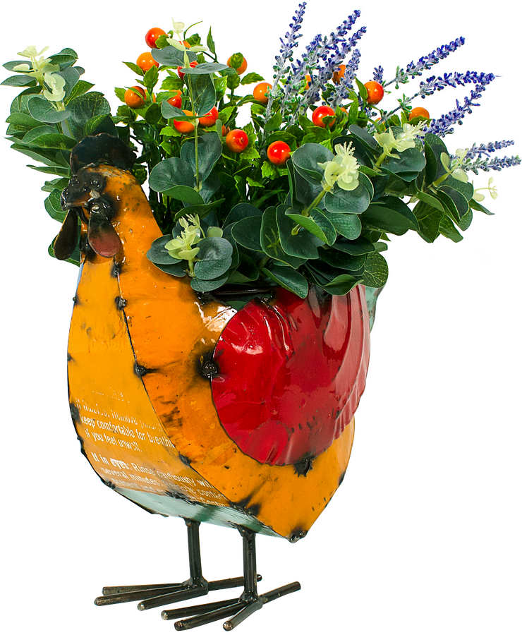 EEIEEIO Happy Hen Recycled Outdoor Planter