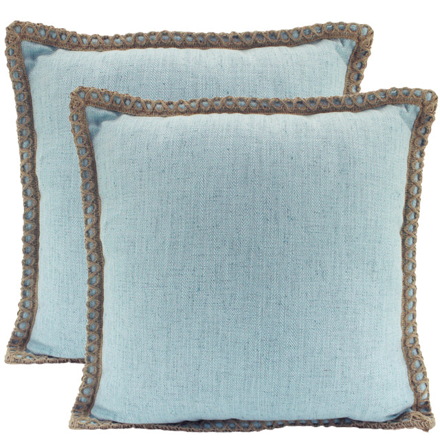 Sky Blue Linen Cushions Home Decor