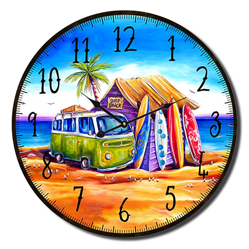Bright Combi Van Wall Clock