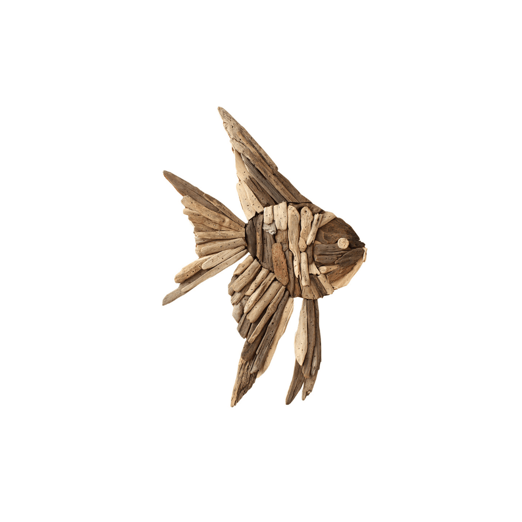 Driftwood Angel Fish Wall Art Home Decor