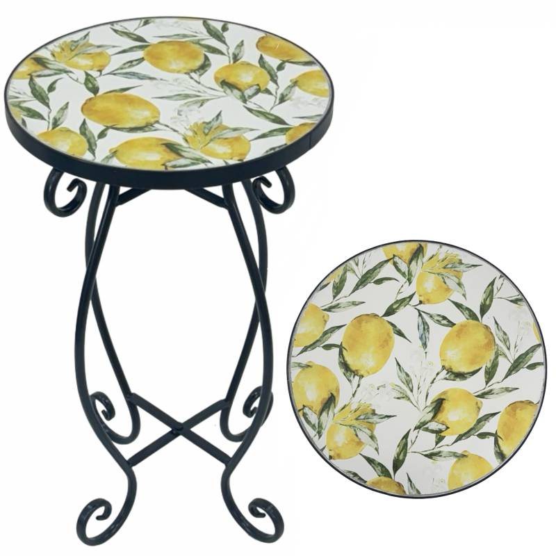 Yellow Lemonade Plantstand Round Table