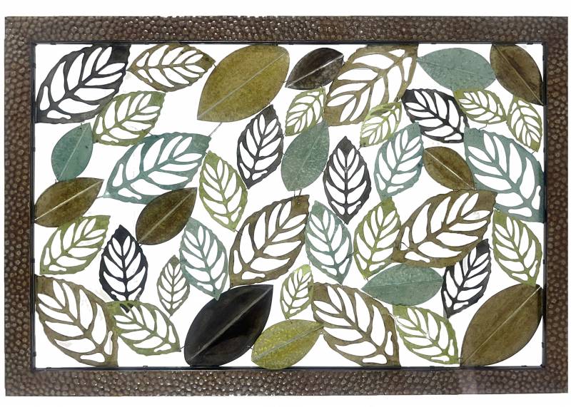 Green Leaves Metal Wall Art