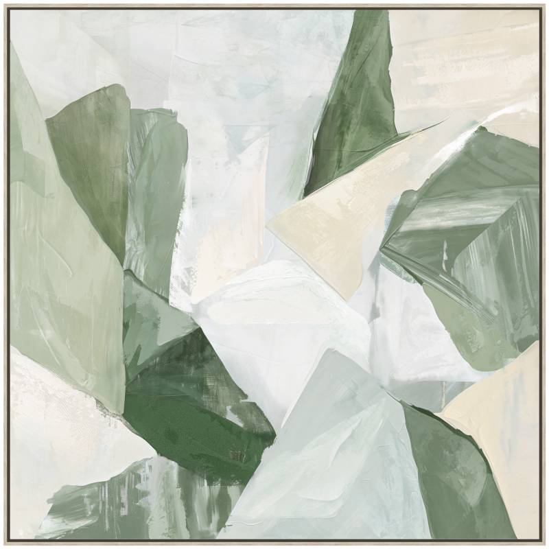 Green Mallow Abstract Canvas Art Work