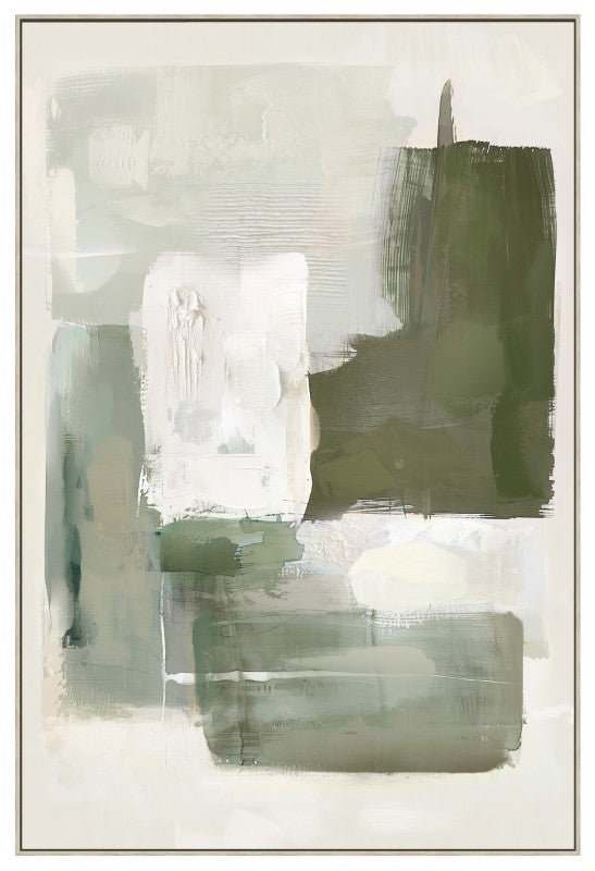 Green Moss Abstract Canvas Art Work