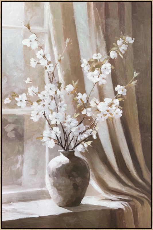 Levi Floral Vase Framed Canvas Painting Wall Art