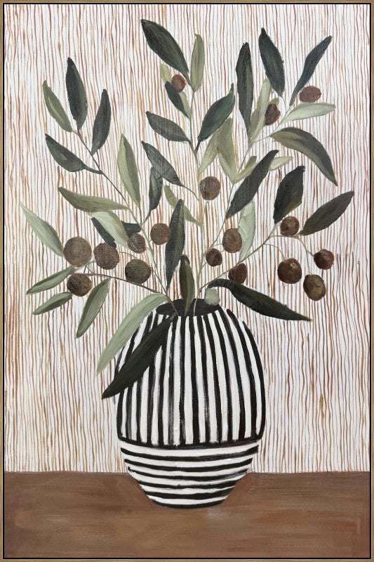 Olives in Vase Canvas Art Work