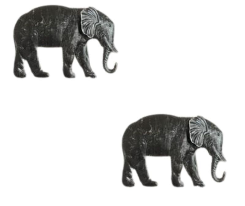 Elephant Metal Wall Art Set 2