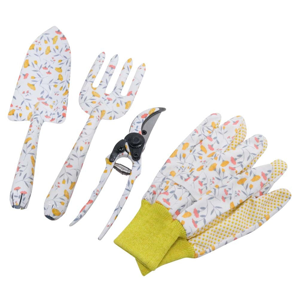 Deliah Metal Garden Tool Set & Gloves