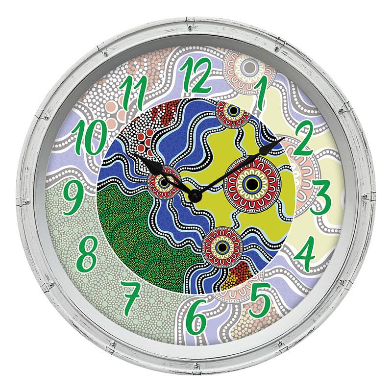Indigenous Gathering Wall Clock