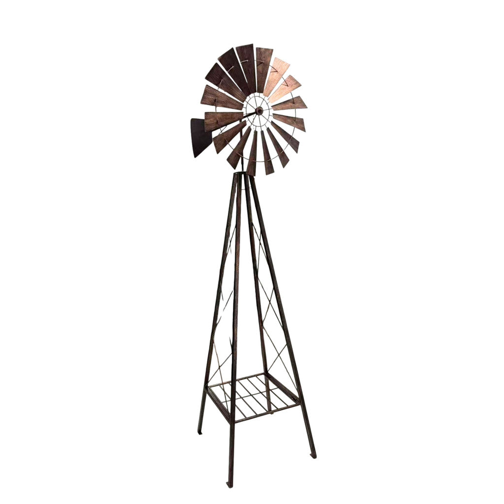 Outback Breeze Metal Windmill Garden Art