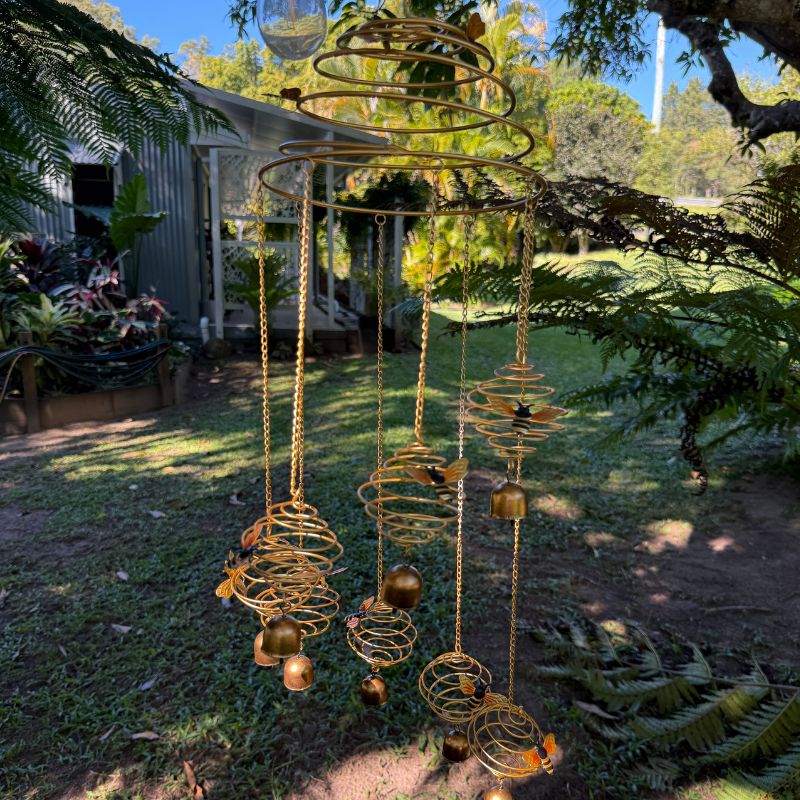Gold Harmony of the Hives Wind Chimes