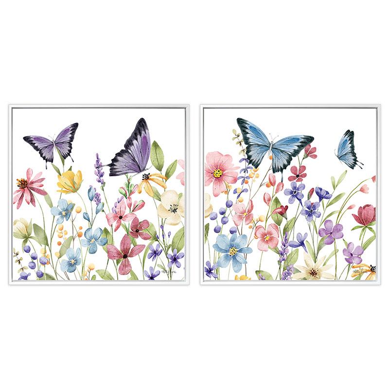 Blue Butterfly Canvas Print Wall Art