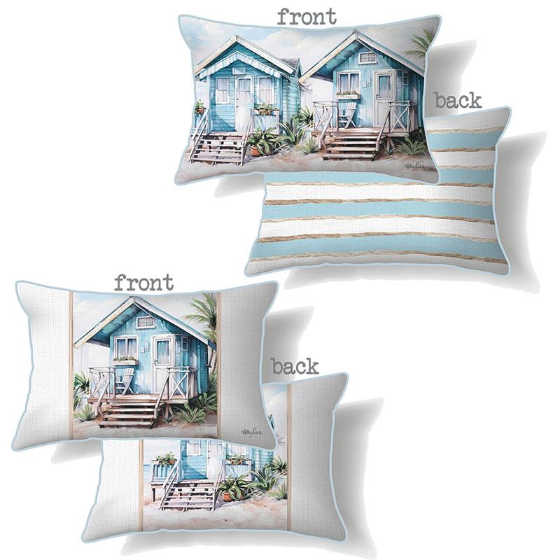 Blue Beach Shack Long Cushions Home Decor