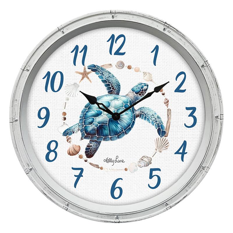 Blue Turtle Wall Clock