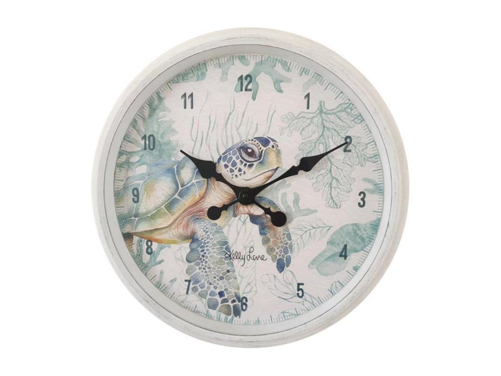 Tranquil Blue Turtle Wall Clock