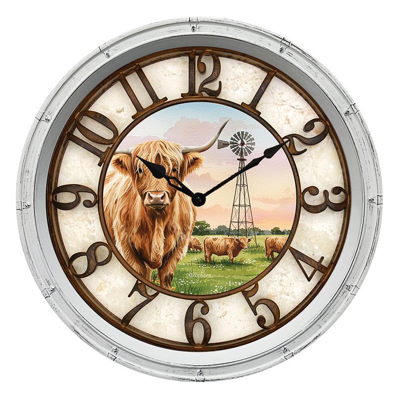 Highland Cow Wall Clock