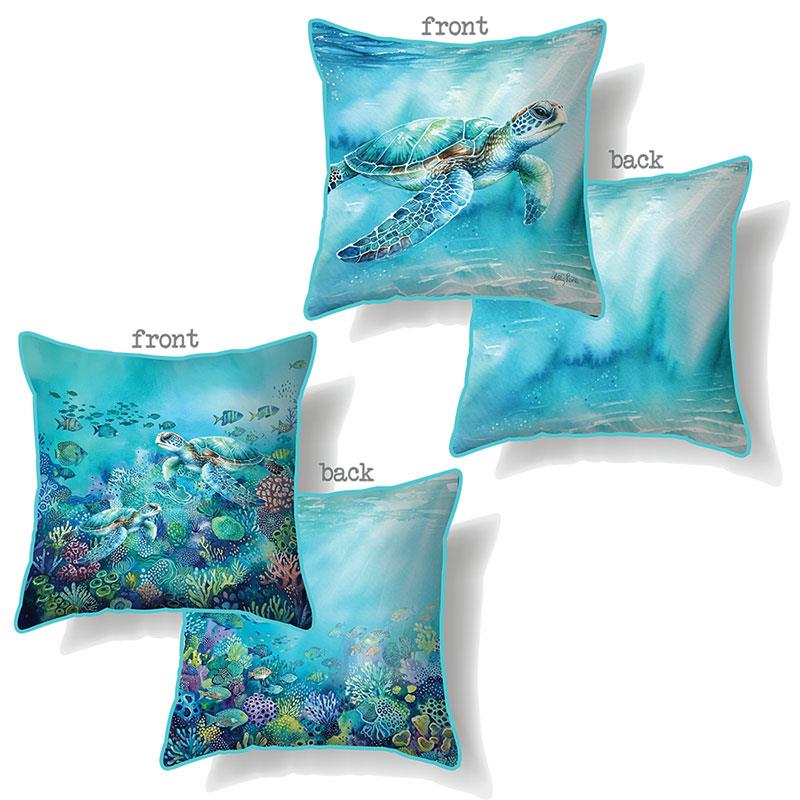 Bright Sea Turtle Cushions Home Decor