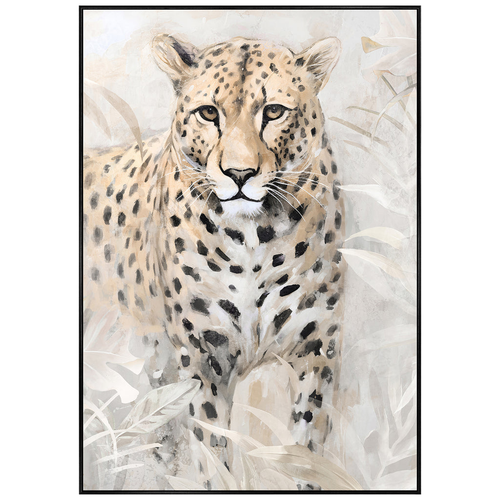 Cheetah Framed Canvas Painting