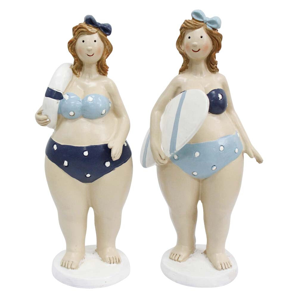 Poly Resin Surfing Ladies Ornament Decor