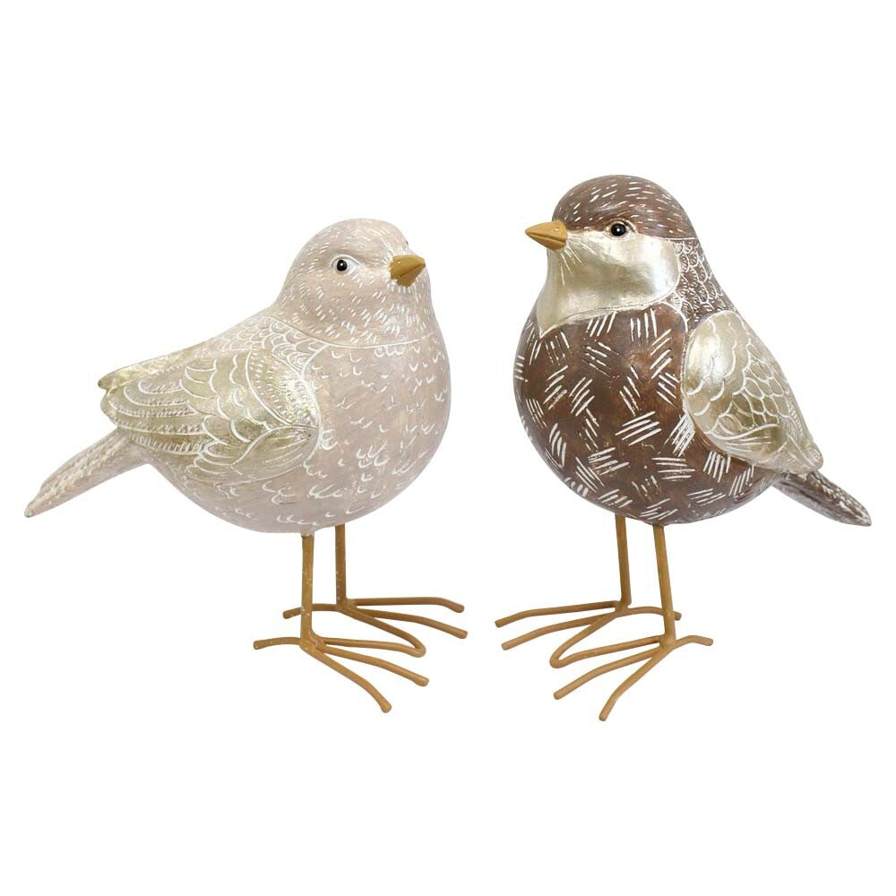 Large Poly Resin Gold Wing Bird Ornaments Home Decor