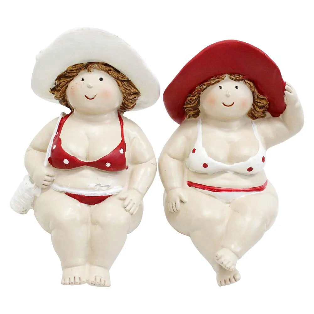 Poly Resin Sitting Ladies Ornaments Home Decor