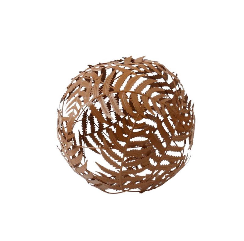 Large Fern Rusted Garden Ball