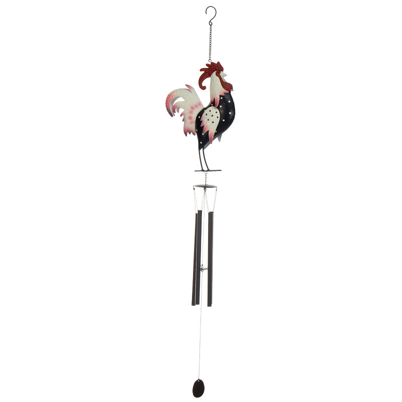 Rooster Wind Chime Metal Garden Art